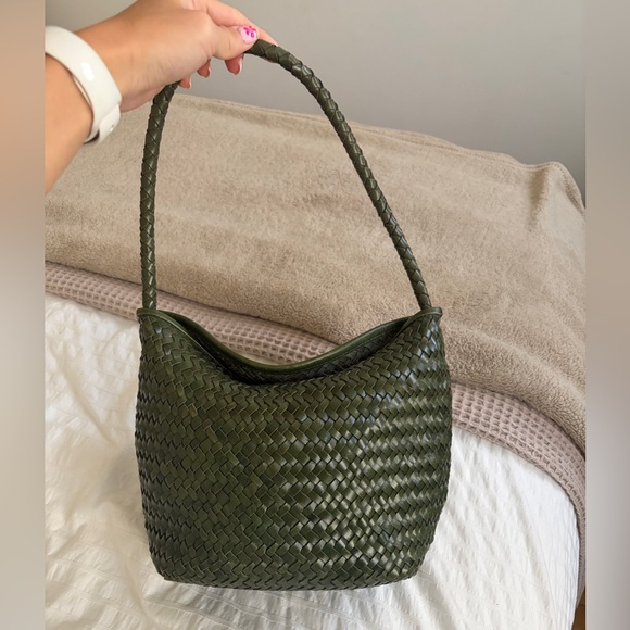 Madewell The Signature Woven Shoulder Bag in green NWT - Picture 3 of 5